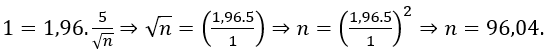cálculo do tamanho da amostra