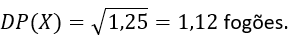 exemplo 6 - cálculo do desvio padrão