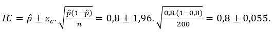 exemplo 7 - intervalo de confiança