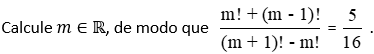 exercício 9 - enunciado - equação fatorial