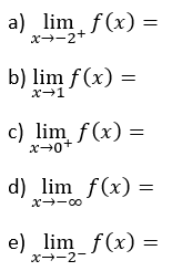 exercício 1 - questões - limites
