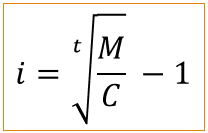 fórmula da taxa - juros compostos